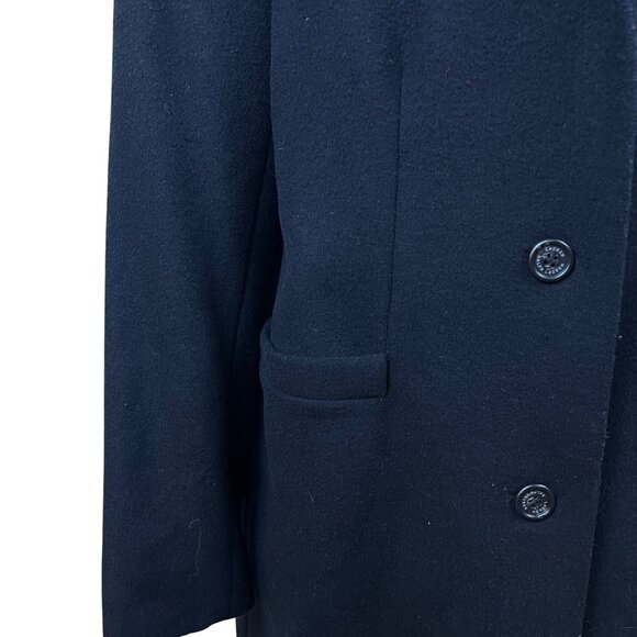 Ralph Lauren Women’s Black Wool-Blend Coat 3-Button Long Sleeve Size 12 - Picture 5 of 8